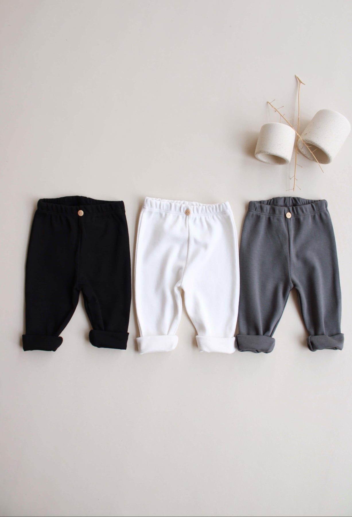 3er Set Baby Leggings aus Baumwolle