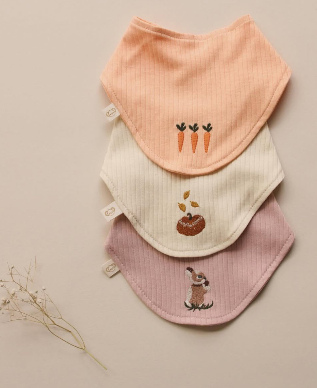 3 Pieces Scarf Bib Rabbit